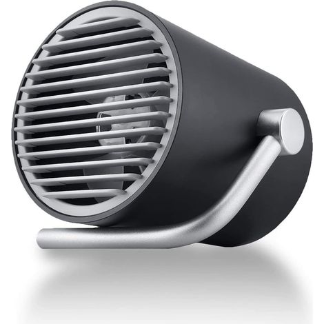 Petit ventilateur USB ultra silencieux - Mini ventilateur de table portable avec technologie Turbo Wind (noir) (1/5)