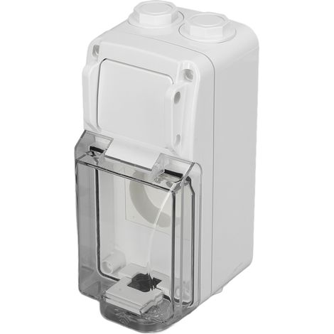 Prise étanche IP66 interrupteur va-et-vient combiné avec sortie, coque ABS, norme française 250V 16A (1/5)