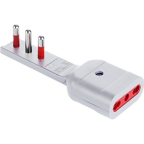 ROSI 7711B ADATTATORE 90 ULTRAPIATTO PRESA 16A 2P+T BIP BCO