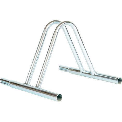 rastrelliera portabici singola in ferro zincato con passaruota 5 cm 37x37x28 cm (1/3)