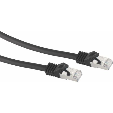 S-IMPULS Câble RJ45 S/FTP (PIMF), avec câble brut CAT.7, 30 m, noir