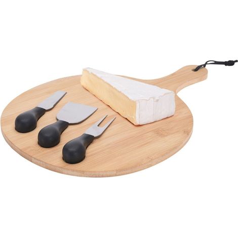Planche à fromage, bambou, 3 couteaux inclus (1/5)