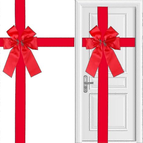 Weihnachtsschrank, große Schleifen, große Türspitze, Weihnachtsbaumschleife, rote Schleife (1/5)