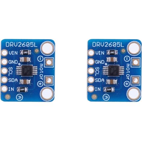 Une carte de contrôle de moteur haptique DRV2605L, 3V-5V, avec broches universelles d'entrée/déclenchement, pour les pilotes de moteurs de vibration adaptés à Arduino. (1/5)