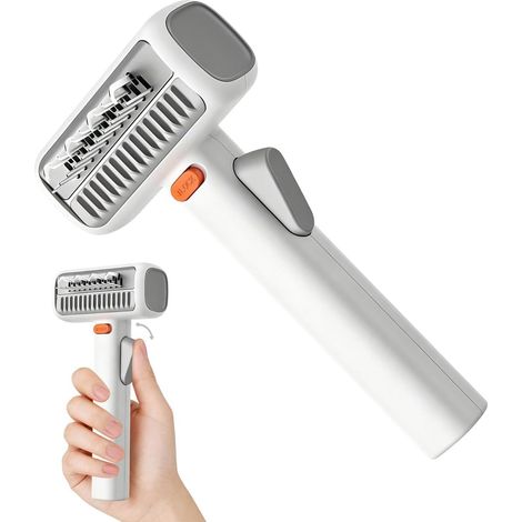 Peigne auto-nettoyant pour chien – Brosse de toilettage démêlante pour chat, peigne autonettoyant pour la maison, l'appartement, plusieurs animaux domestiques, chatons, chiots, chiens, outil (1/5)