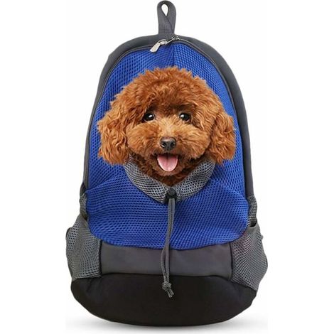 Sacs à Dos de Transport pour Chiens Petit Transporteur pour Chiot Sacs à Dos pour Animaux de Compagnie de Voyage, 403527CM, Bleu (1/5)