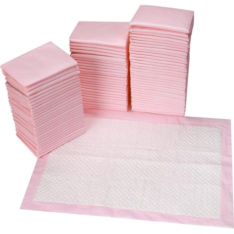 Lot de 80 matelas à langer jetables pour incontinence de bébé, ultra doux, super absorbant, imperméable, 45,7 x 45,7 cm (1/5)