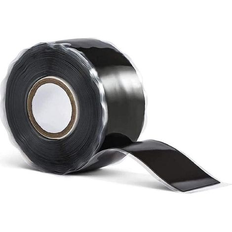 1 Rouleau，Noir ，Ruban Adhésif en Butyle 25mm x 3m Extra Épais et Résistant Ruban Adhésif Étanche Auto Scellant pour Terrasses en Bois Coutures