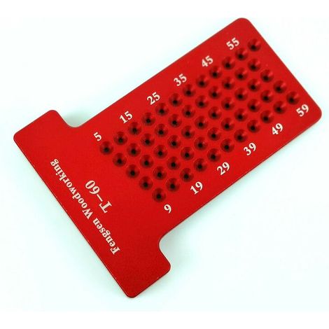T-Winkel-Messlineal – Messlineal – Präzisionsmarkierung – Aluminiumlegierung – Metrisches Holzbearbeitungswerkzeug T60 Mini-Anreißnadel (T60) rot, einteilig (1/5)