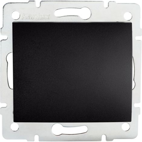 Pulsante campanello LOGI nero opaco Kanlux 33624 da incasso (1/2)