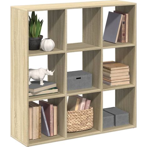 Room Divider Bookcase Sonoma Oak 102x29x103.5 cm Engineered Wood vidaXL