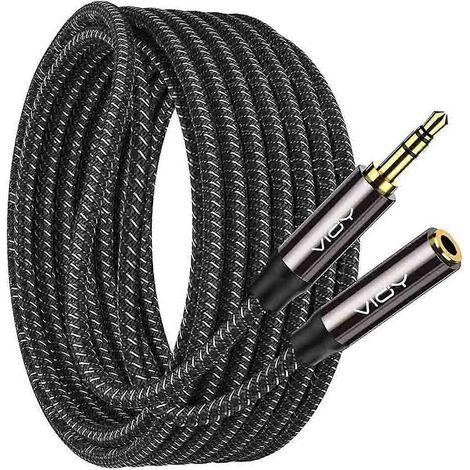 Câble audio stéréo AUX VIOY 3,5 mm mâle-femelle, rallonge pour écouteurs et smartphone (1/4)