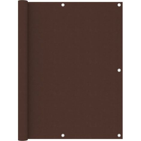 Paravent de balcon marron, 120 x 600 cm, tissu Oxford