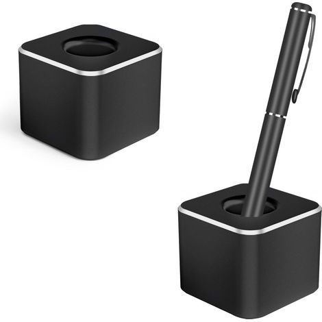Lot de 2 pote-stylos en métal, pote-stylos caés nois pou bueau, maison (1/3)