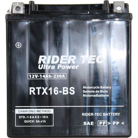 Batterie Moto Rtx16-bs Sans Entretien 12v 14ah 230a Rider-tec (1/2)