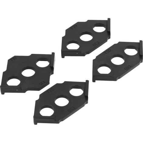 Gabarits d'angle en C (4 pièces) pour défonceuse, gabarit de positionnement d'angle droit et biseauté, noir (1/5)