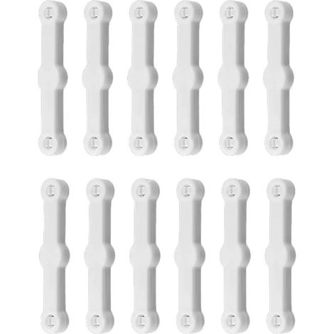 Lot de 12 fixations autocollantes pour moustiquaire de fenêtre sans aimant (1/3)