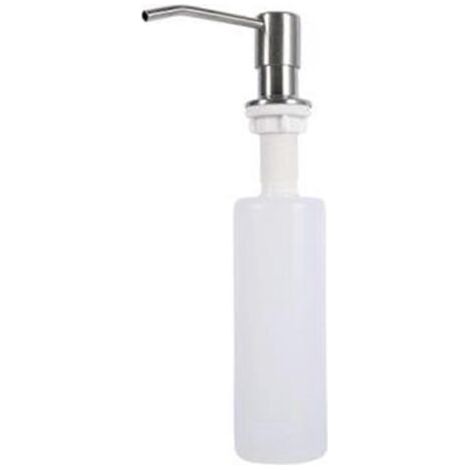 Distributeur de savon ou de lotion pour évier de cuisine, finition nickel brossé. (1/5)