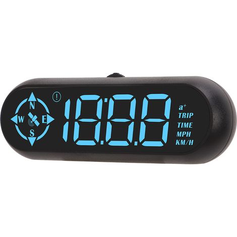 Afficheur tete haute voiture GPS compteur vitesse kilometrage boussole 7 couleurs ecran universel tout vehicule (1/5)
