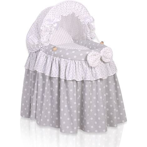 Cochecito de Muñecas - Moisés para Muñecas con Capota - Gris (1/5)