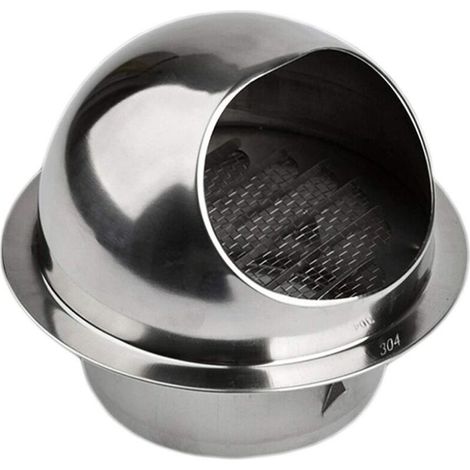 Grille Ventilation 150 mm Grille Aeration Inox Haute Qualité Grille Aération Extérieur Avec Moustiquaire Protège la Façade et Empêche l'entrée d'air Froid / Grille Inox (1/5)