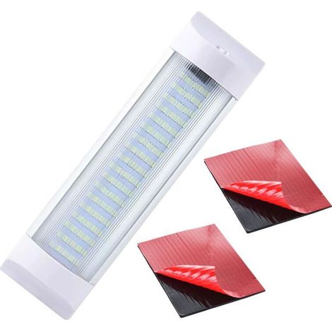 Ruban Eclairage Intérieur LED Blanc 72 LED 1500LM 12 80V DC avec Interrupteur pour Camion Van Camping Car Bateau (1/5)