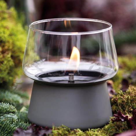 Candela Amaryllis 14 Toned Glass Nero Smoke da tavolo ricaricabile TenderFuel (1/2)