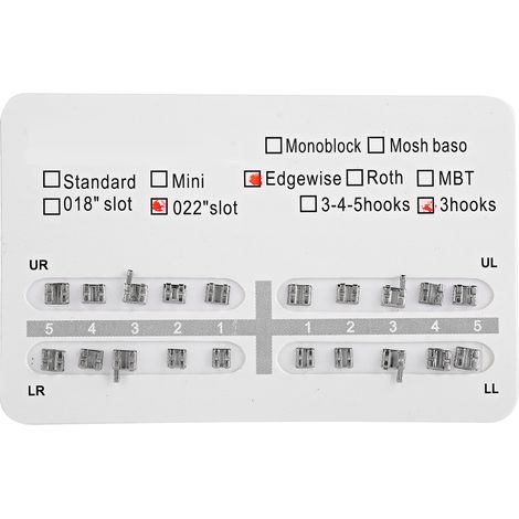 10 Packs de Brackets Orthodontiques Métalliques Mini avec Crochet pour Dents (1/5)