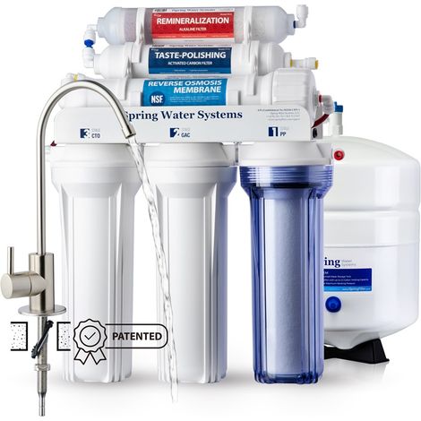 iSpring RCC7AK Filtro Acqua Osmosi Inversa, 6 Stadi 75GPD, con Alcalina pH+, Certificado NSF58 (1/5)
