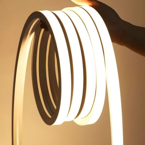 Silamp – Ruban LED 220V 50M IP65 – Finition silicone – Blanc froid 6000K – 500W – 30000 lumens – Angle de diffusion 120°