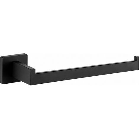 Porte-essuie-tout en acier inoxydable, sans perçage, pour cuisine et salle de bain, noir (1/5)