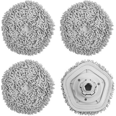 pair 4 Pièces Chiffon de Rechange pour Robot Aspirateur Dreame W10/W10 Pro, Aspirateur Dreame Robot Accessoires, Lavable Tampon de Vadrouille, pour Tous Types de Sols (1/3)