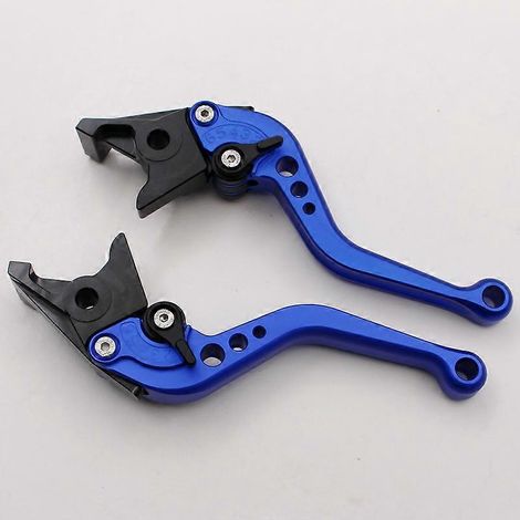 Convient pour la moto BMW C650GT : guidon de frein modifié en alliage d'aluminium, poignée de frein et accessoires de klaxon (poignée courte bleue). (1/5)