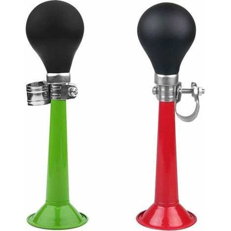 2 Pcs Bicycle Bell, Metal Bike Horn, Chrome Metal Air Horn for Bicycles with Squeeze Bulb (1/5)