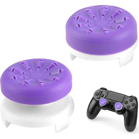 Stick analogici per controller PS4 e PS5, 2 pezzi di impugnature in silicone per joystick, stick ad alte prestazioni, 1 alto e 1 medio-alto, facilitano la mira con il controller e riducono l'affaticam