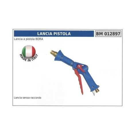 Lancia pistola bora senza raccordo
