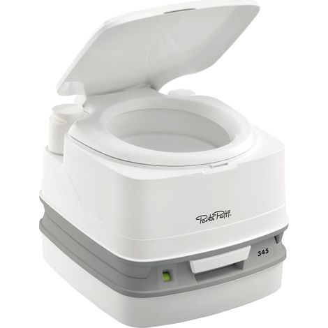 Toilette portable camping-car Porta Potti – Chasse d'eau manuelle – Pompe à piston – Capacité 12L matières, 15L eau – Dimensions 383x330x427mm – Thetford