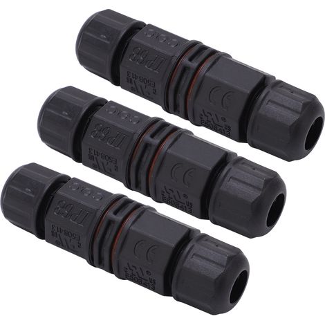 Lot de 3 connecteurs étanches à 4 broches, étanches IP68, pour fontaines et éclairage extérieur LED. (1/5)