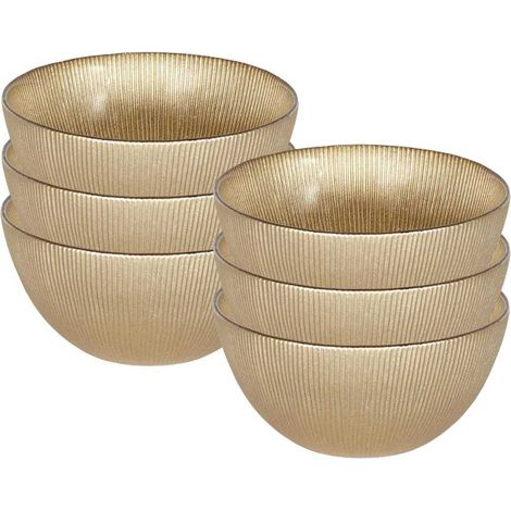 Lot de 6 Bols en Verre Doré 70cl (1/3)