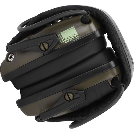Casque antibruit pliable pour tireurs, protection auditive, vert (1/5)