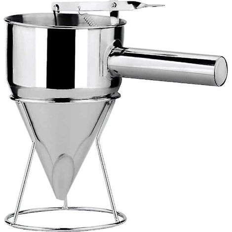 Dispenser di impasto in acciaio inox per ciambelle e muffin natalizi, crepiera con supporto. (1/5)