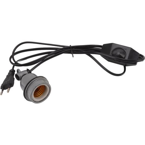 Douille E27 pour lampe chauffante, coque en alliage, standard, pour reptiles et tortues, prise UE 220 V, petit câble à vitesse réglable