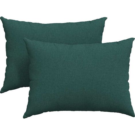 Maison Exclusive - Cuscini da Divano 2 pcs Verde Scuro 70 x 50 cm Tessuto