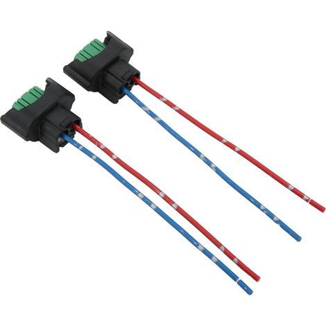 2 Connecteurs Femelle H11 avec Câbles et Douilles pour Phares Anti-brouillard