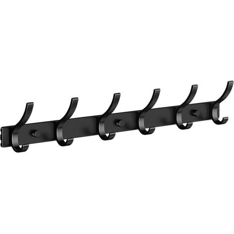 Appendiabiti da parete, appendiabiti sospeso. Staffa a muro molto stabile, non richiede forature. Appendiabiti multifunzionale con 6 ganci. (1/2)