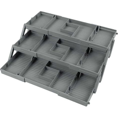 Boîte de rangement pliable à 3 niveaux pour bureau, commode ou tiroir à cosmétiques (1/5)