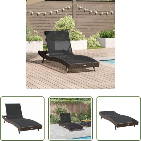 Poly-Rattan -  Sonnenliege 197 x 70 x 82 cm Poly-Rattan (1/5)