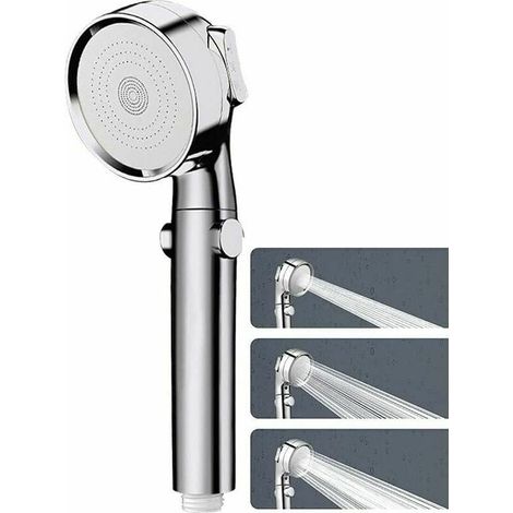 Shower Head, High Pressure Shower Head, Universal Shower, 3 Spa Modes, Energy Saving Shower Head, Chrome Finish with Stainless Steel Hardware (Shower), Contains 5 (1/5)