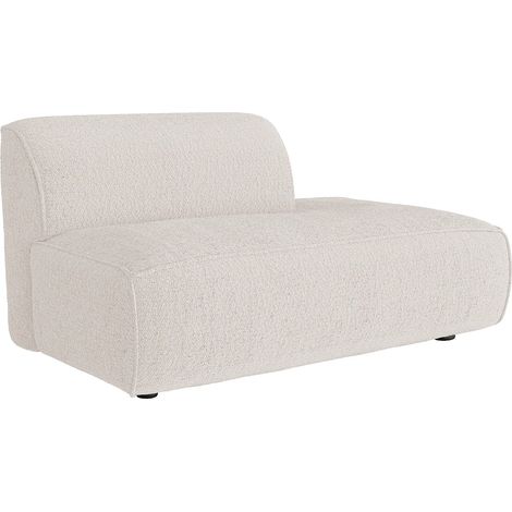 Méridienne droite en tissu chenille beige CAMILIO de Maison Céphy (1/4)