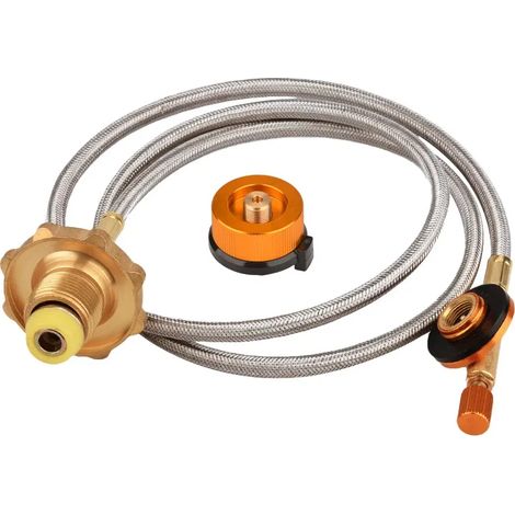 Adaptateur de recharge de propane pour réchaud de camping extérieur, brûleur, coupleur de réservoir de bouteille plate de GPL, adaptateur de conteneur, durable et compatible avec les réchauds de cuisi (1/5)